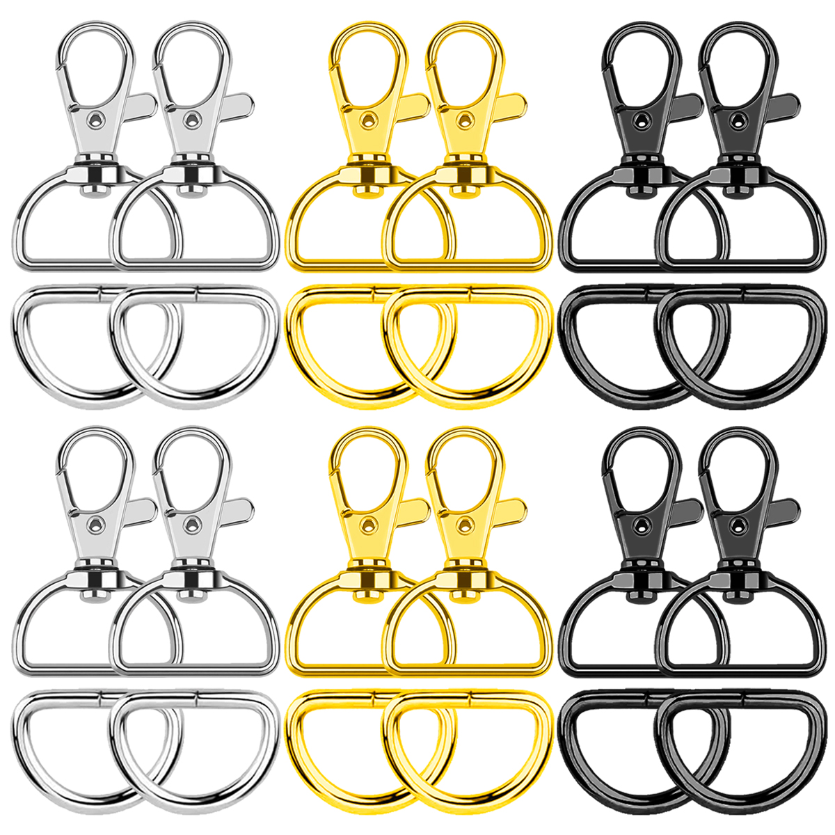 Art Craft Bag - 10/20 Set Large D Clip Swivel