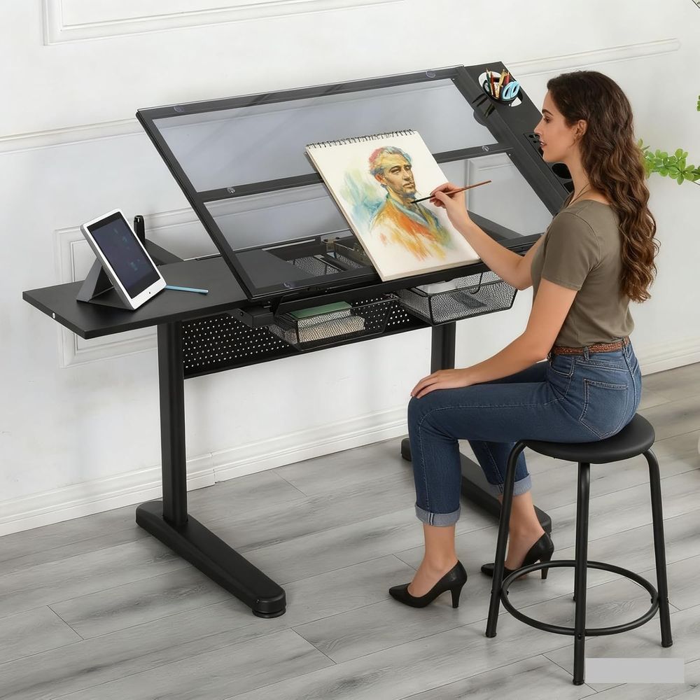Art & Craft Teacher Vacancy - Adjustable Height Art Table with Storage