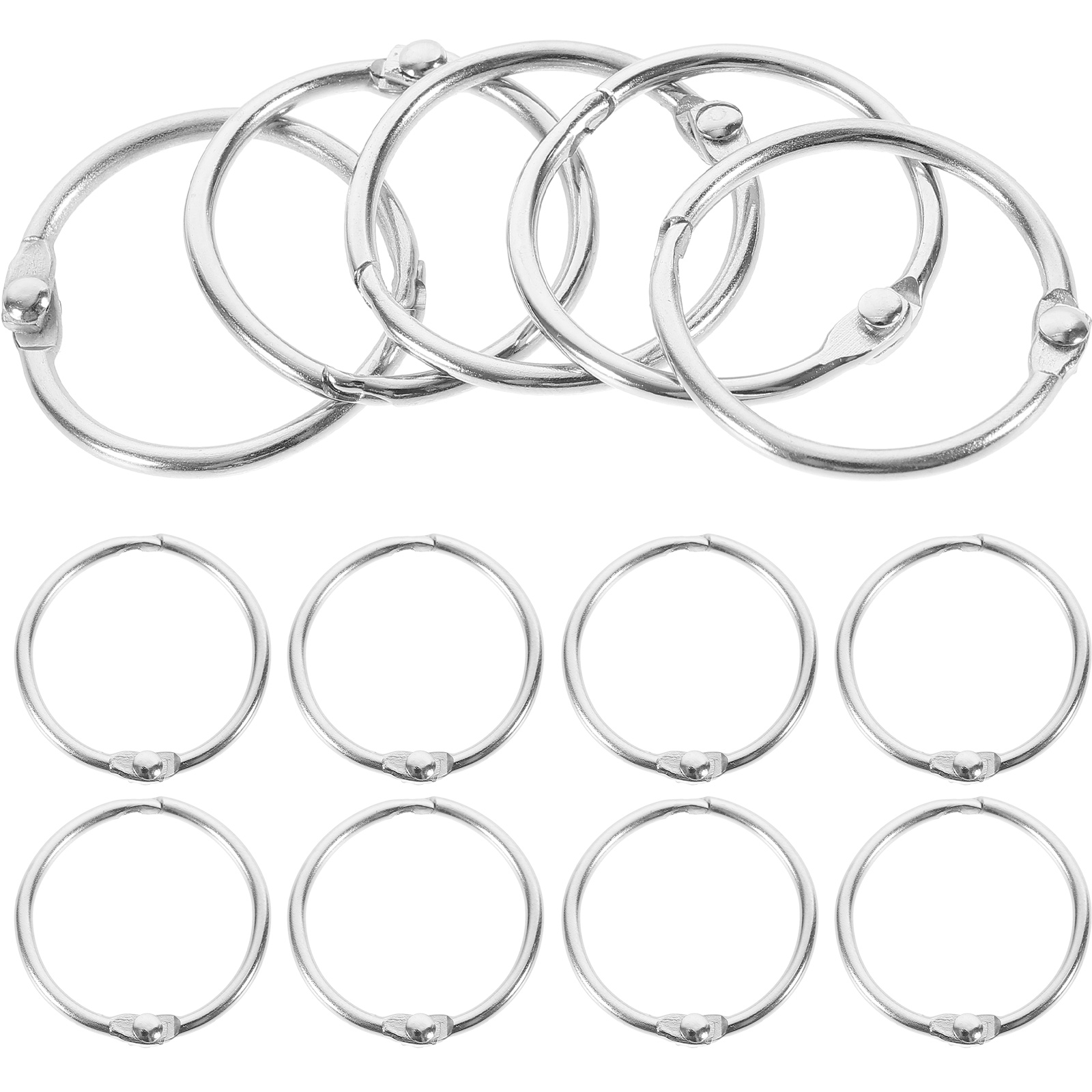 Art Craft Activities - 20pcs Metal Binder Rings 25Mm Round