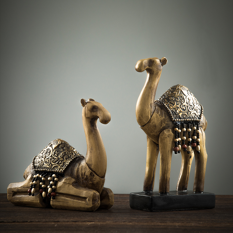 Art Craft Cafe - Retro Camel Statue Handmade Polyresin Dromedary