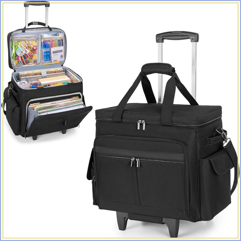 Art Craft Us - Rolling Scrapbook Tote with Expandable File