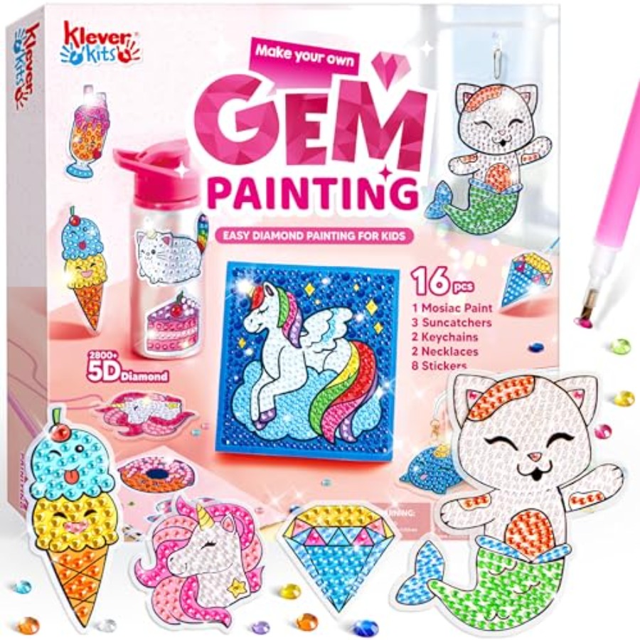Art Craft Activities - 16 Projects Gem Painting, Diamond Art