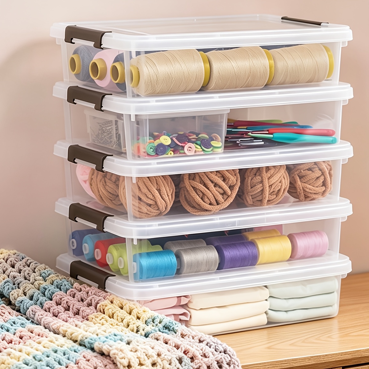 us5pcs Clear Plastic Storage B - Art Craft Using Paper reseña y precio