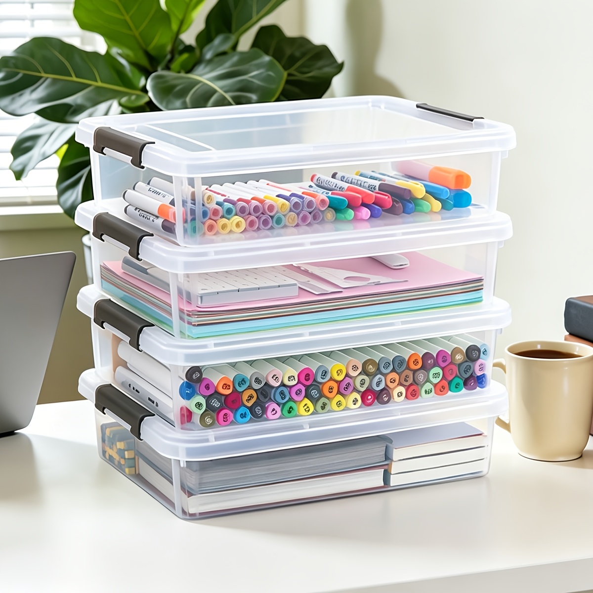 us5pcs Clear Plastic Storage B - Art Craft Using Paper reseña y precio