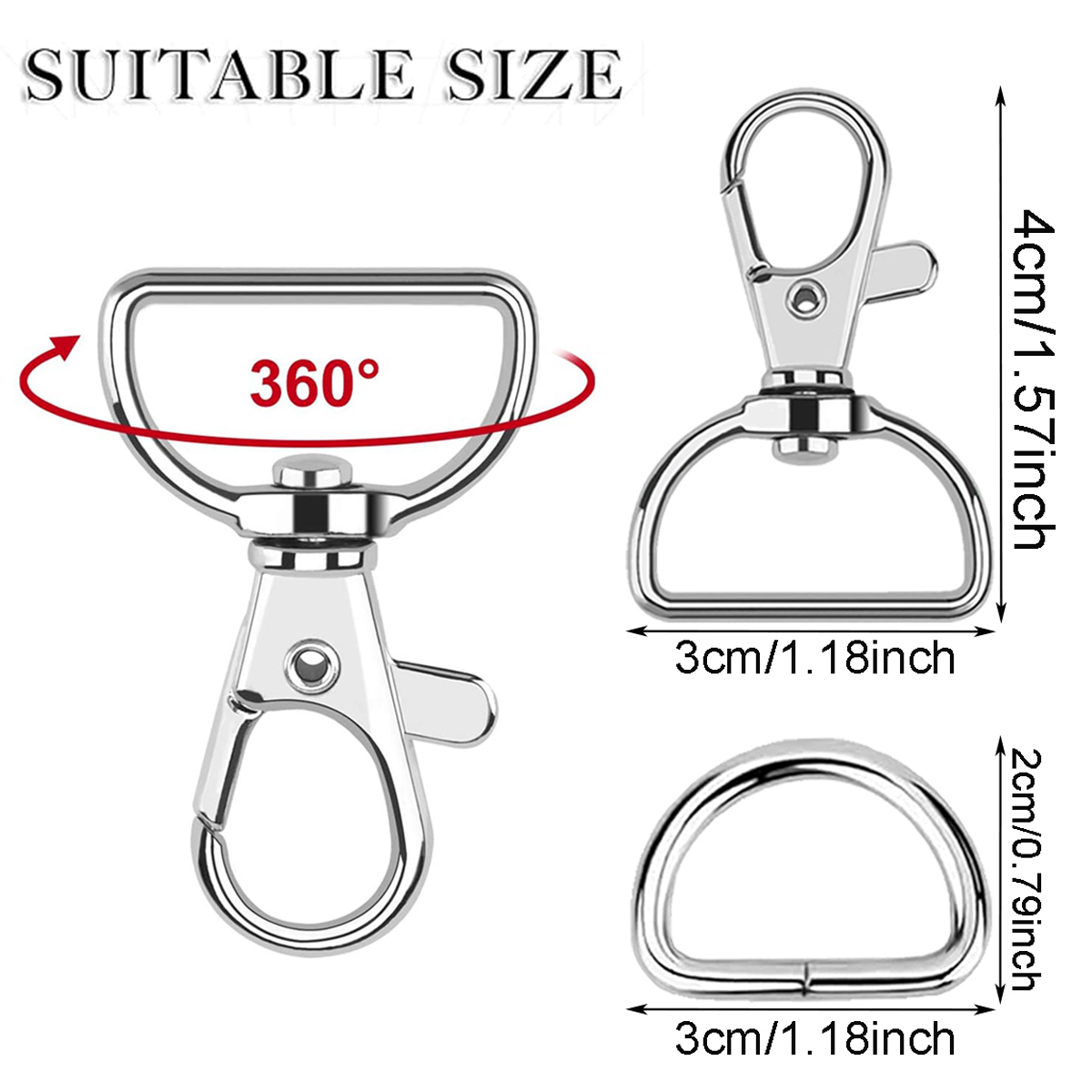 10/20 Set Large D Clip Swivel  - Art Craft Bag reseña y precio