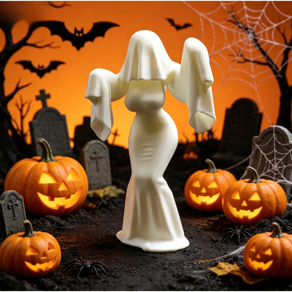 3D Printed Female Ghost Figuri - Art Craft New Year reseña y precio