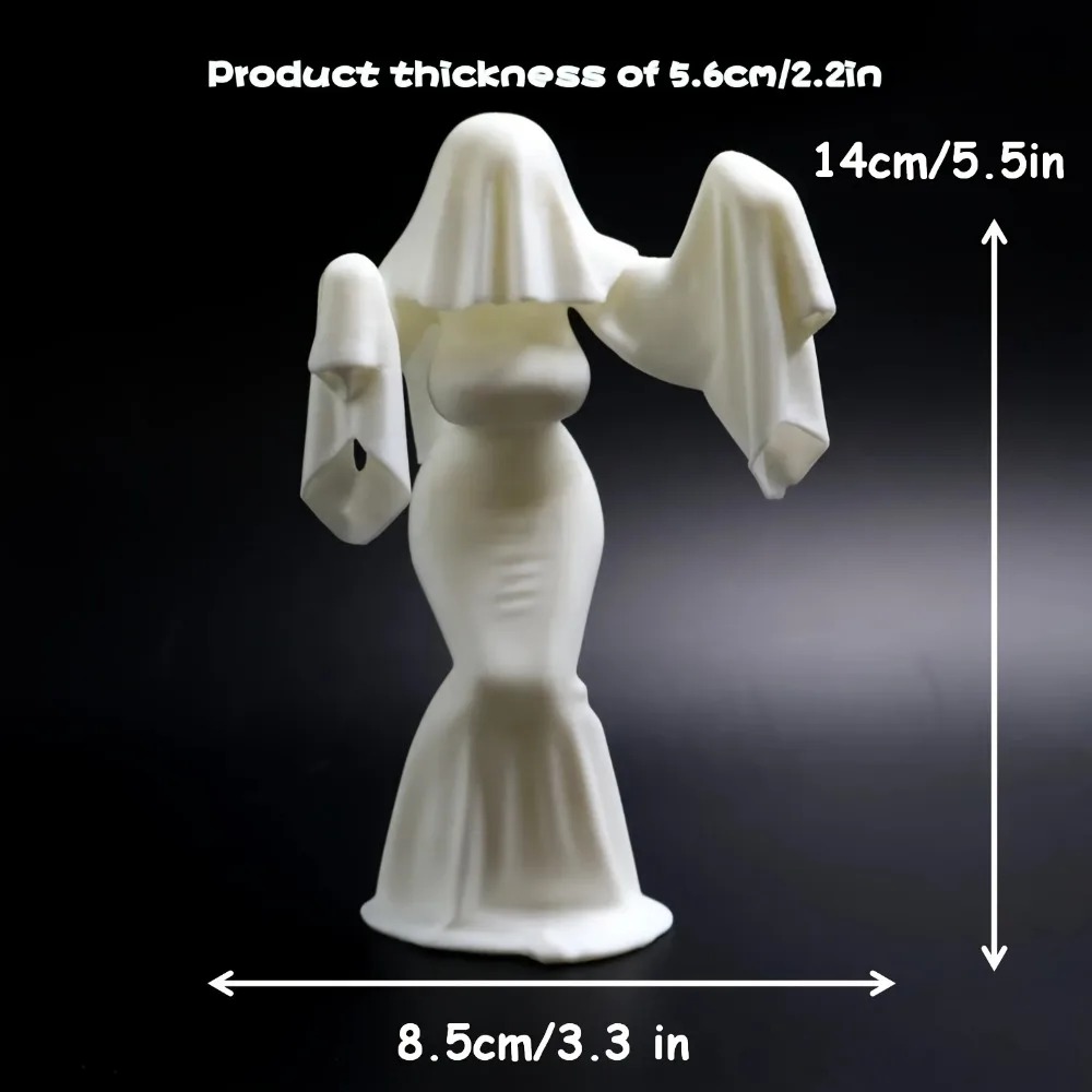 3D Printed Female Ghost Figuri - Art Craft New Year reseña y precio