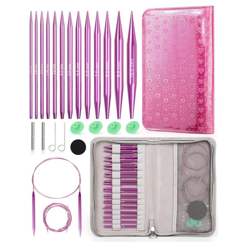 AT02-Leather Case Included 13  - Knitting Needle Circular reseña y precio