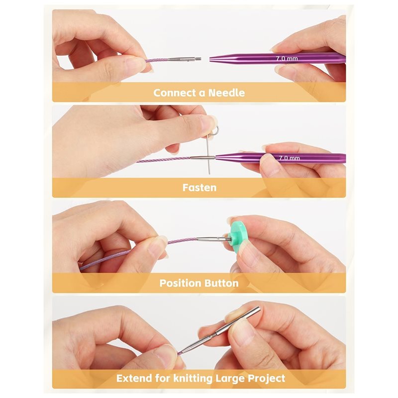 AT02-Leather Case Included 13  - Knitting Needle Circular reseña y precio
