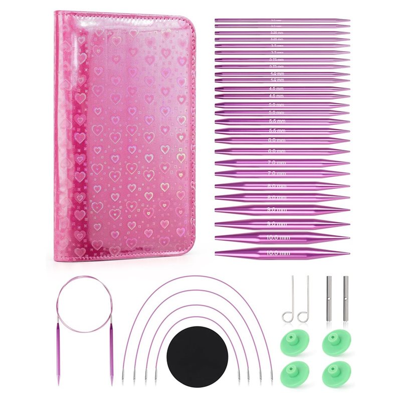 AT02-Leather Case Included 13  - Knitting Needle Circular reseña y precio