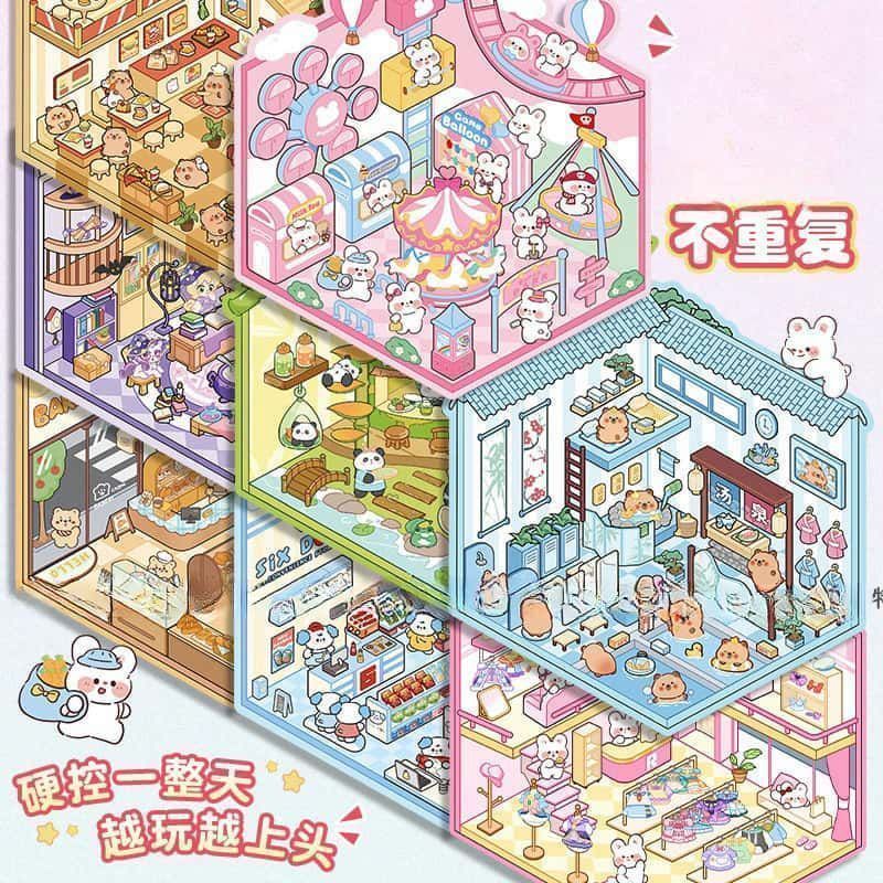 Miniature 3D Scene Stickers DI - Art Craft Store reseña y precio