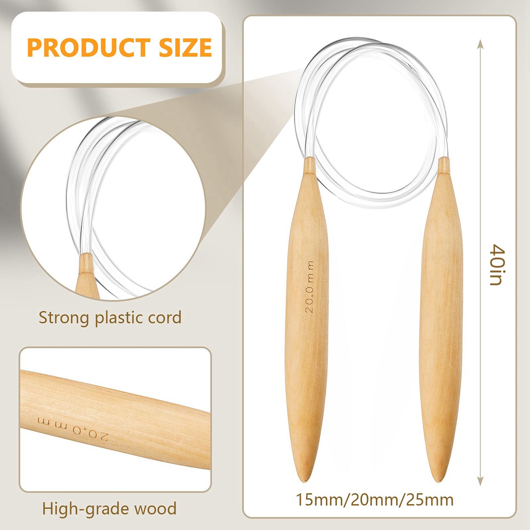 Professional 6X Bamboo Circula - Knitting Needle Circular reseña y precio
