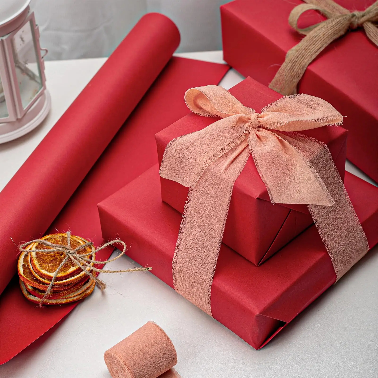 Kraft Paper red Ideal for Gift - Art And Craft Recycle reseña y precio