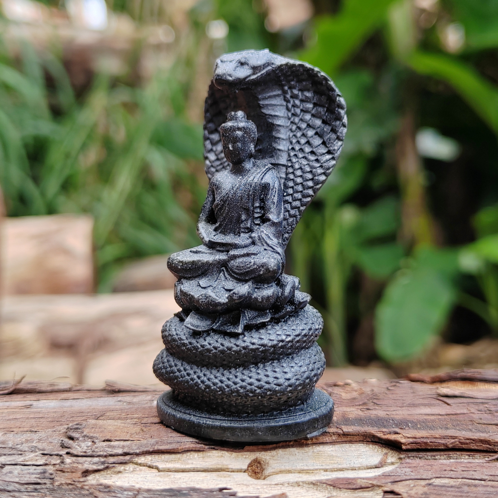 Snake-Guarding-Buddha Sculptur - Art Craft New Year reseña y precio