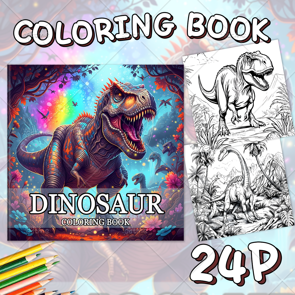 DINOSAUR Coloring Book Adult R - Art Craft Dinosaur reseña y precio