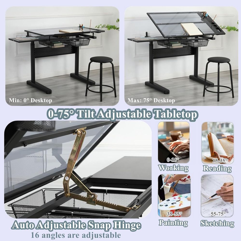 Adjustable Height Art Table wi - Art & Craft Teacher Vacancy reseña y precio