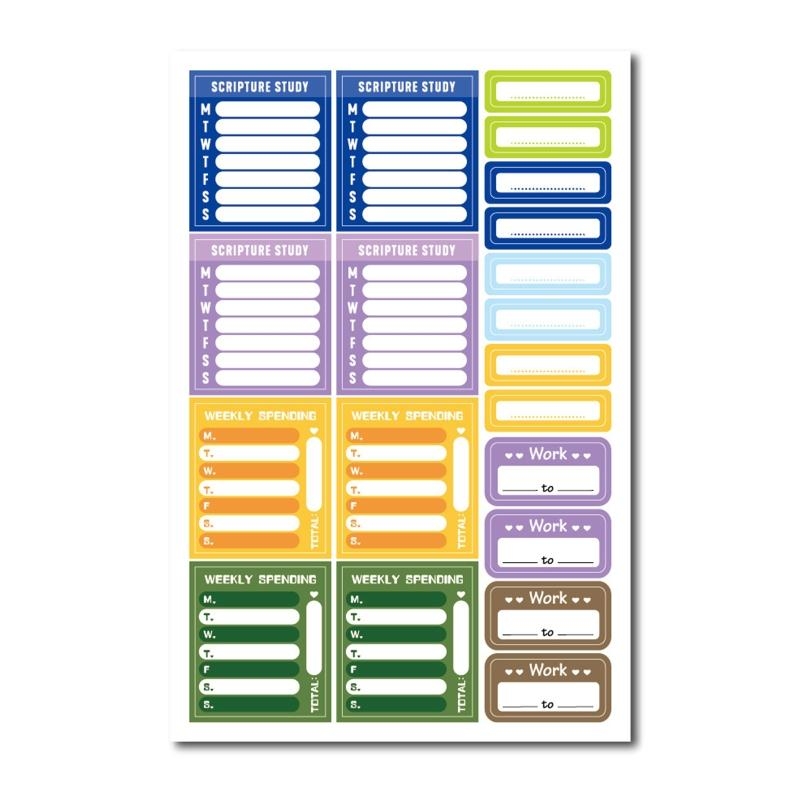 W89C Useful Planner Stickers F - Art Craft Using Paper reseña y precio
