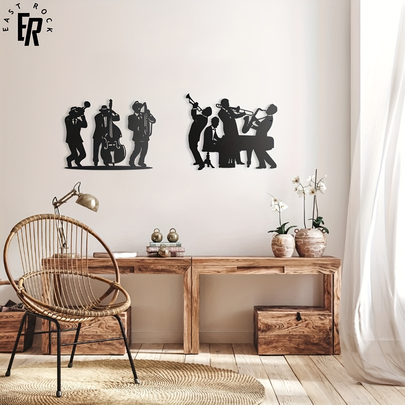 Metal Musician Silhouette Wall - Art Craft Cafe reseña y precio