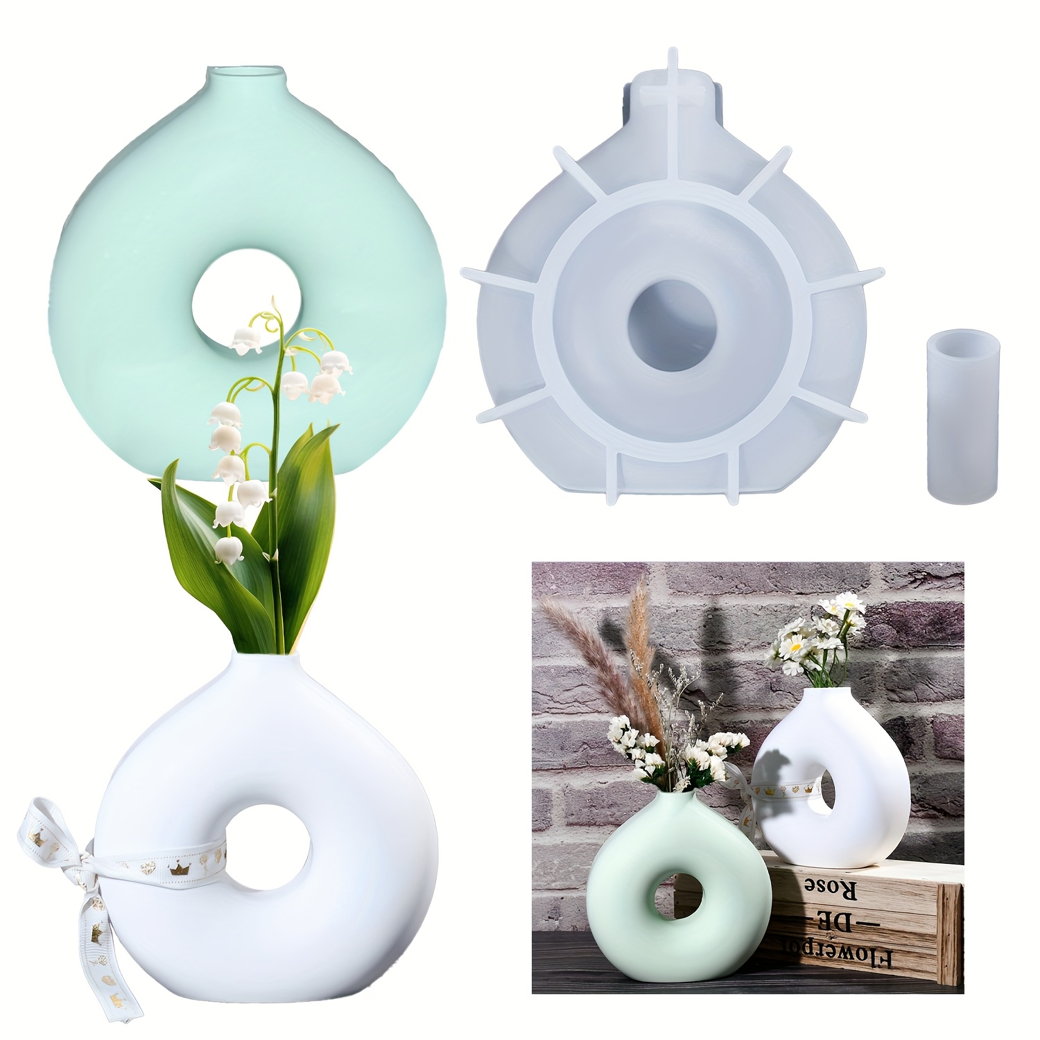 1 DIY Round Vase Silicone Moul - Art Craft Vase reseña y precio