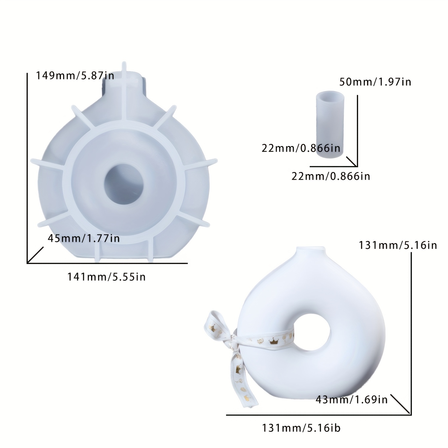 1 DIY Round Vase Silicone Moul - Art Craft Vase reseña y precio