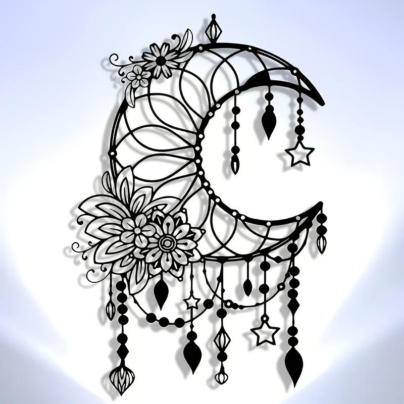 Elegant Gothic Crescent and Fl - Art Craft Cafe reseña y precio