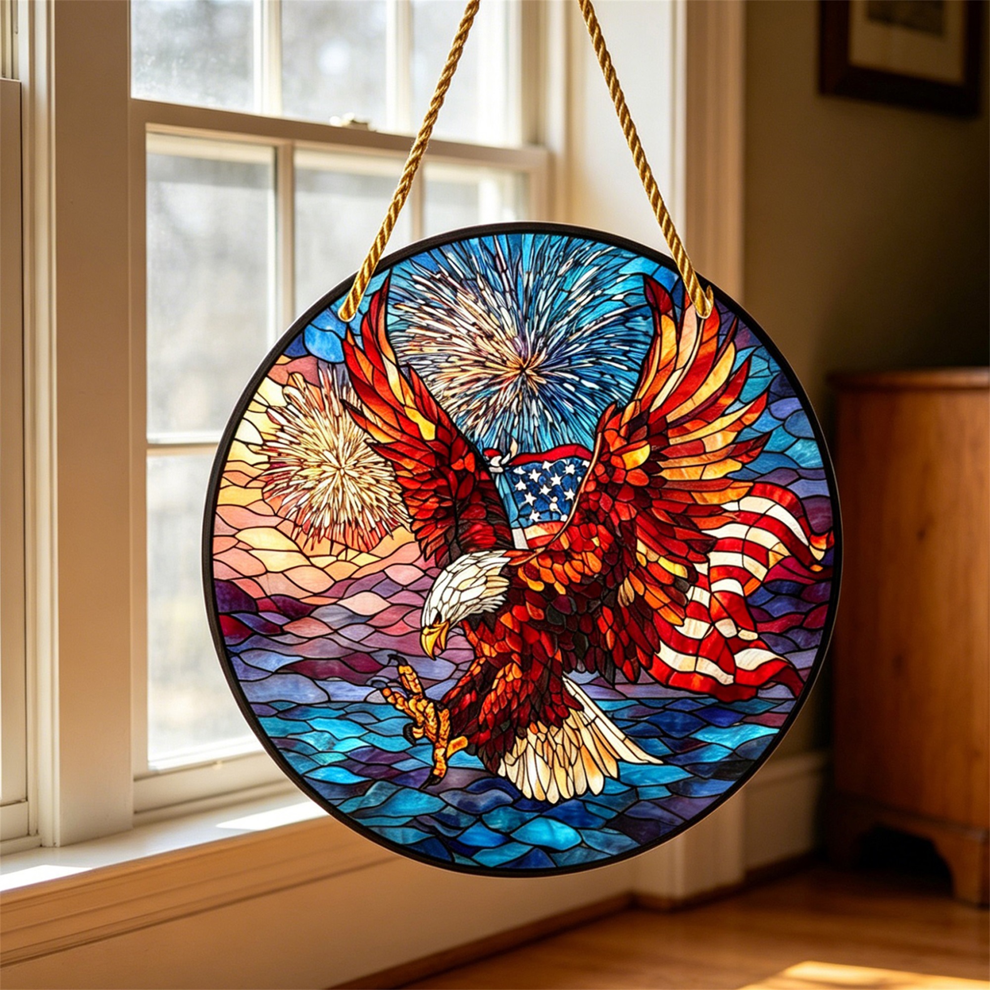 4th of July Sun Catcher for Wi - Art And Craft Independence Day reseña y precio