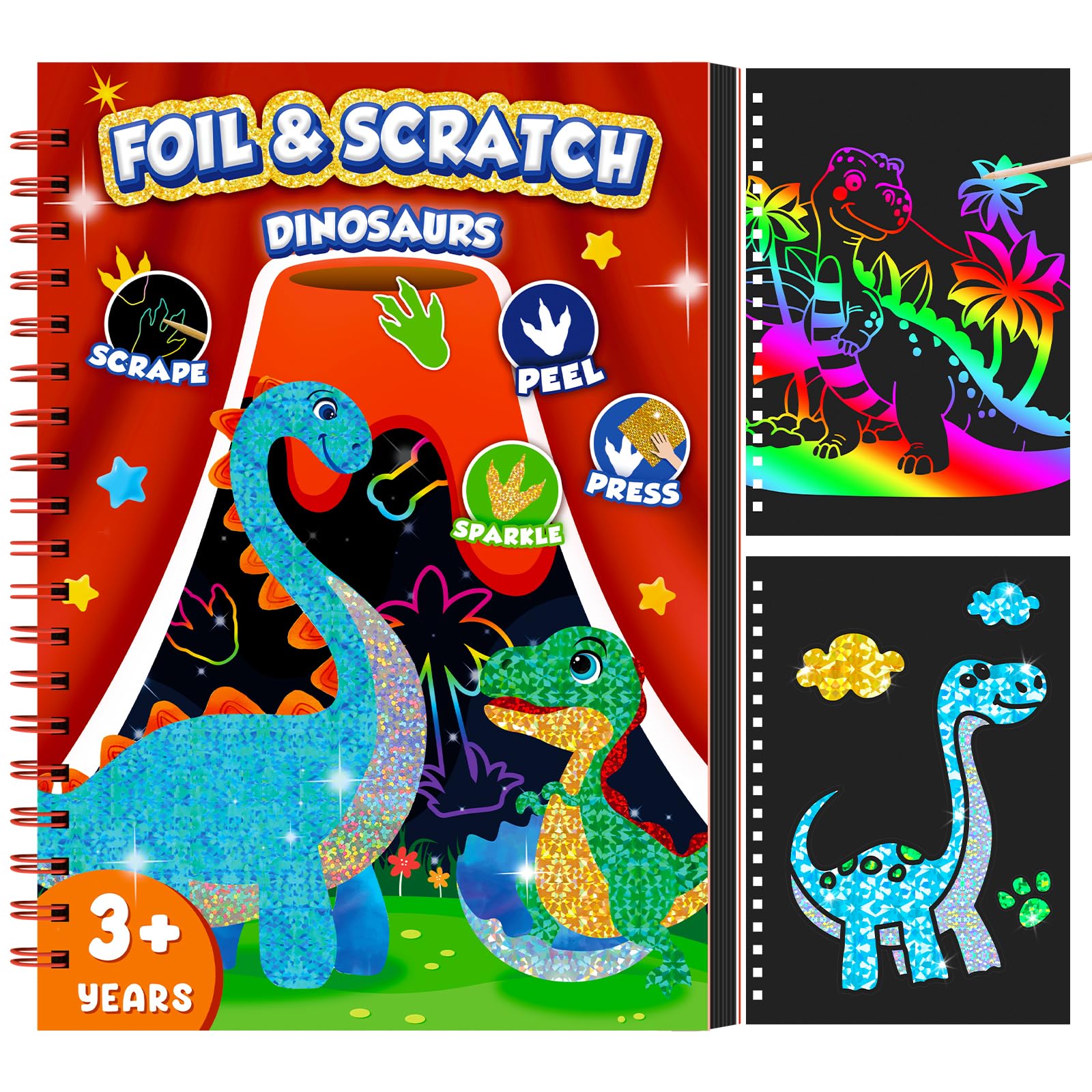 Dinosaur Scratch Art Book for  - Art Craft Activities reseña y precio