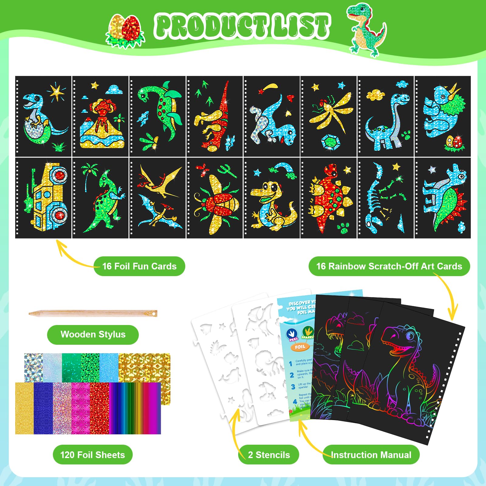 Dinosaur Scratch Art Book for  - Art Craft Activities reseña y precio