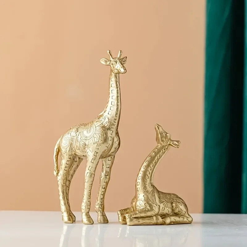 2pcs/set Giraffe Ornament, Gol - Art Craft Cafe reseña y precio