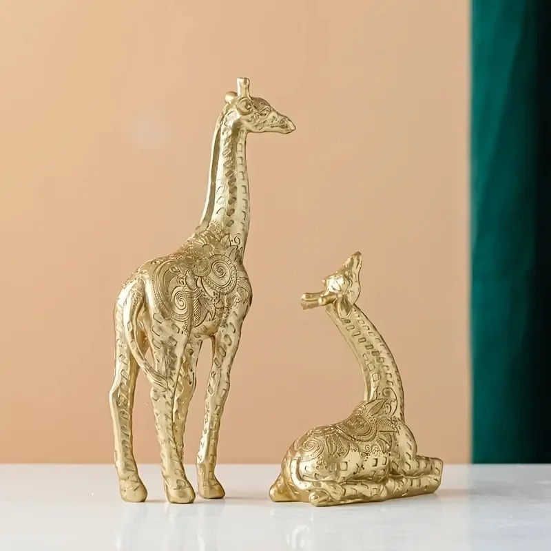 2pcs/set Giraffe Ornament, Gol - Art Craft Cafe reseña y precio