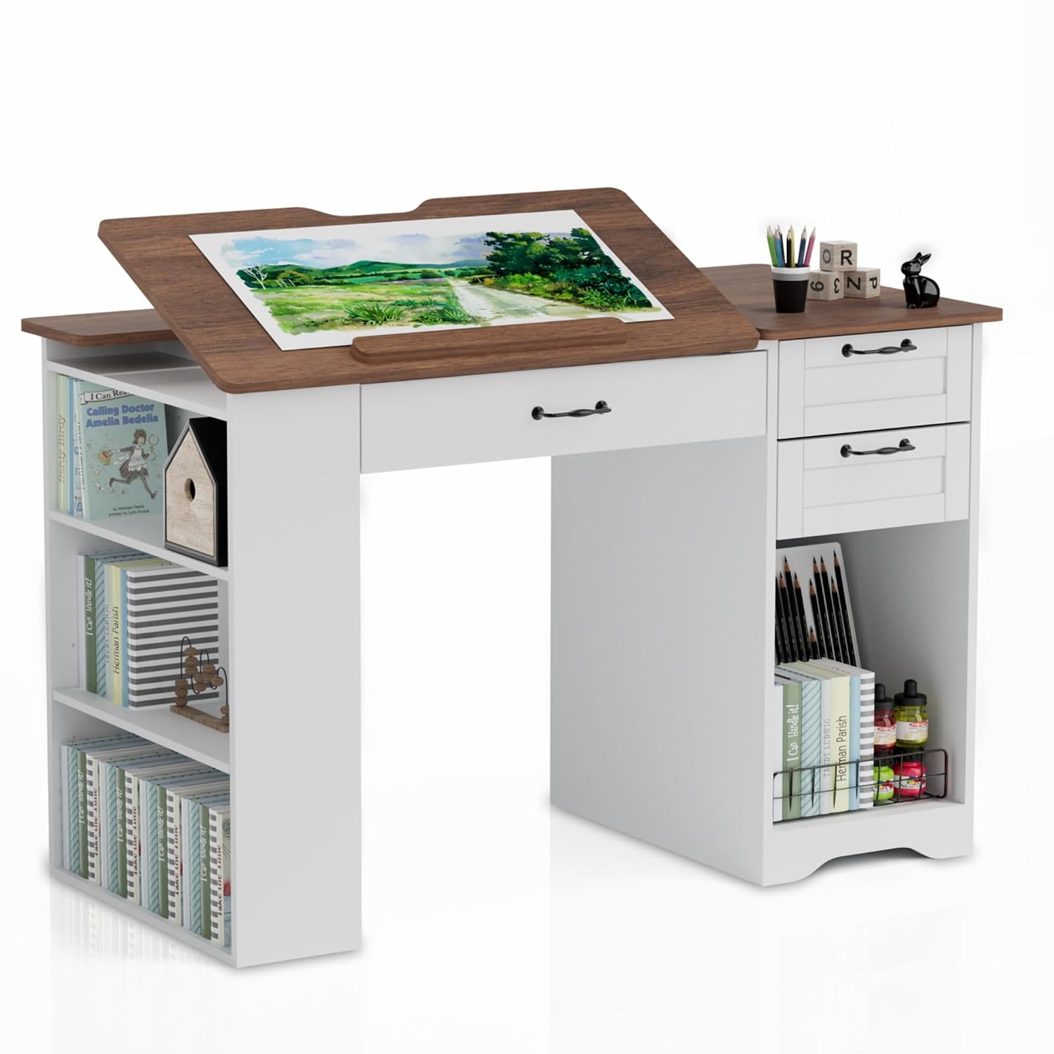Drafting Table with Storage Ca - Art & Craft Teacher Vacancy reseña y precio