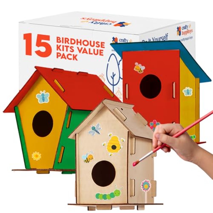 Kit - Unfinished Wood Bird Hou - Art & Craft Teacher Vacancy reseña y precio