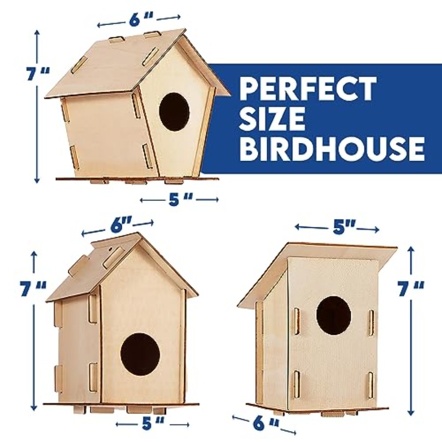 Kit - Unfinished Wood Bird Hou - Art & Craft Teacher Vacancy reseña y precio