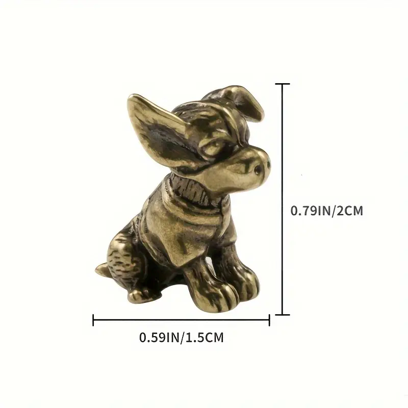 Small Dog Ornament Brass Statu - Art Craft Cafe reseña y precio