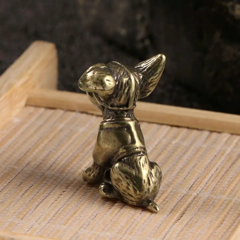 Small Dog Ornament Brass Statu - Art Craft Cafe reseña y precio