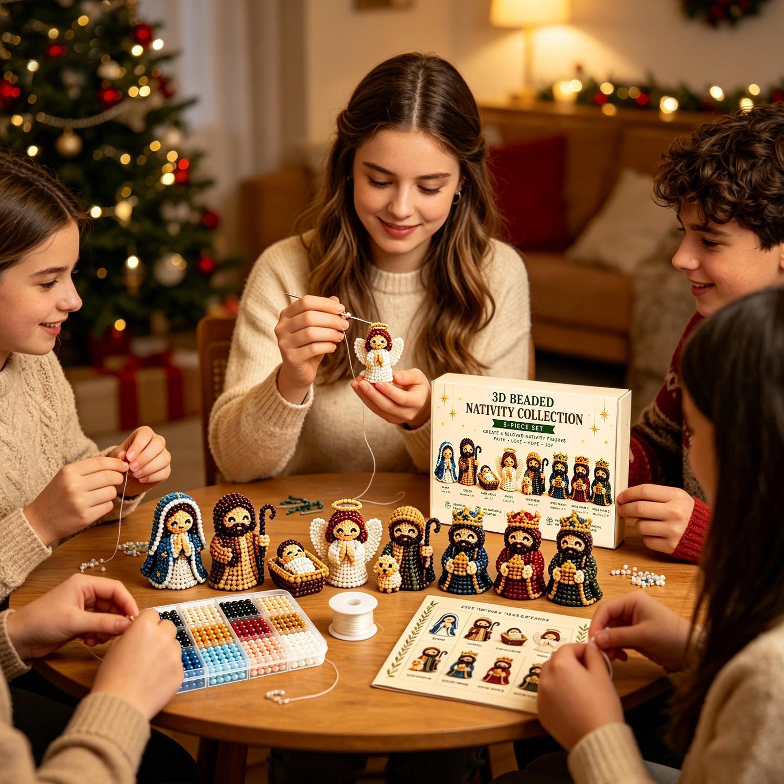 Nativity Bead Art Kit 3D Chris - Art Craft Gifts For Adults reseña y precio