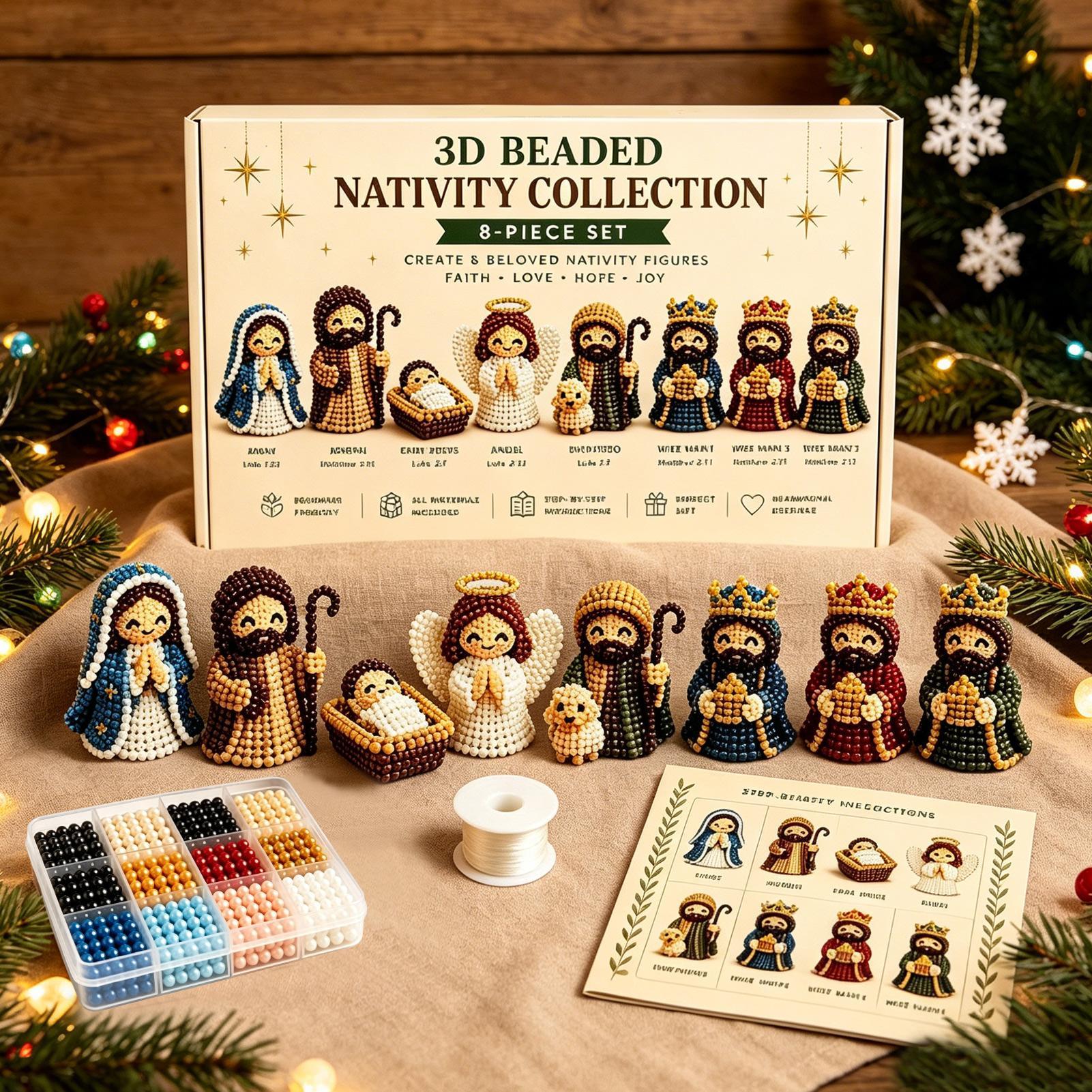 Nativity Bead Art Kit 3D Chris - Art Craft Gifts For Adults reseña y precio