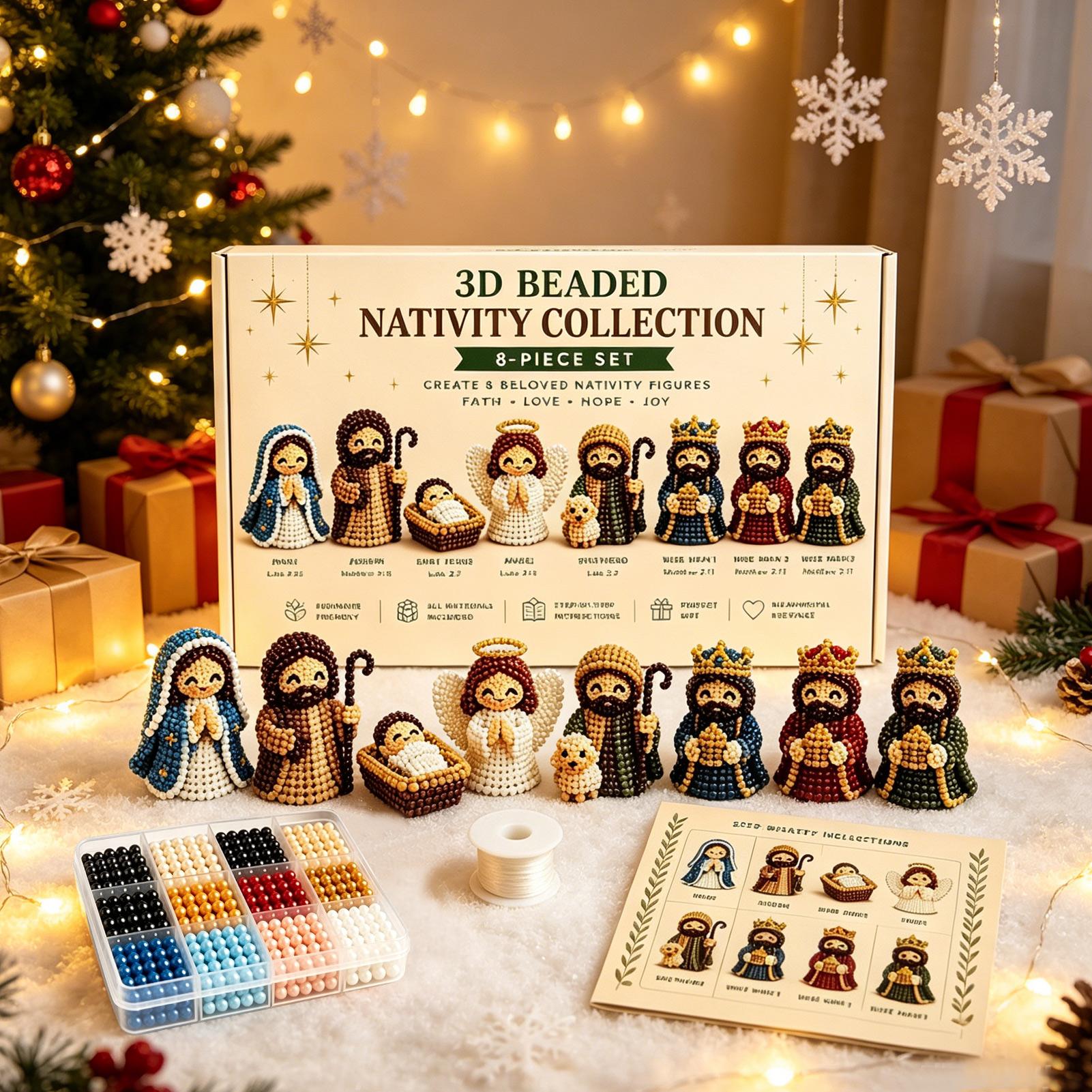 Nativity Bead Art Kit 3D Chris - Art Craft Gifts For Adults reseña y precio
