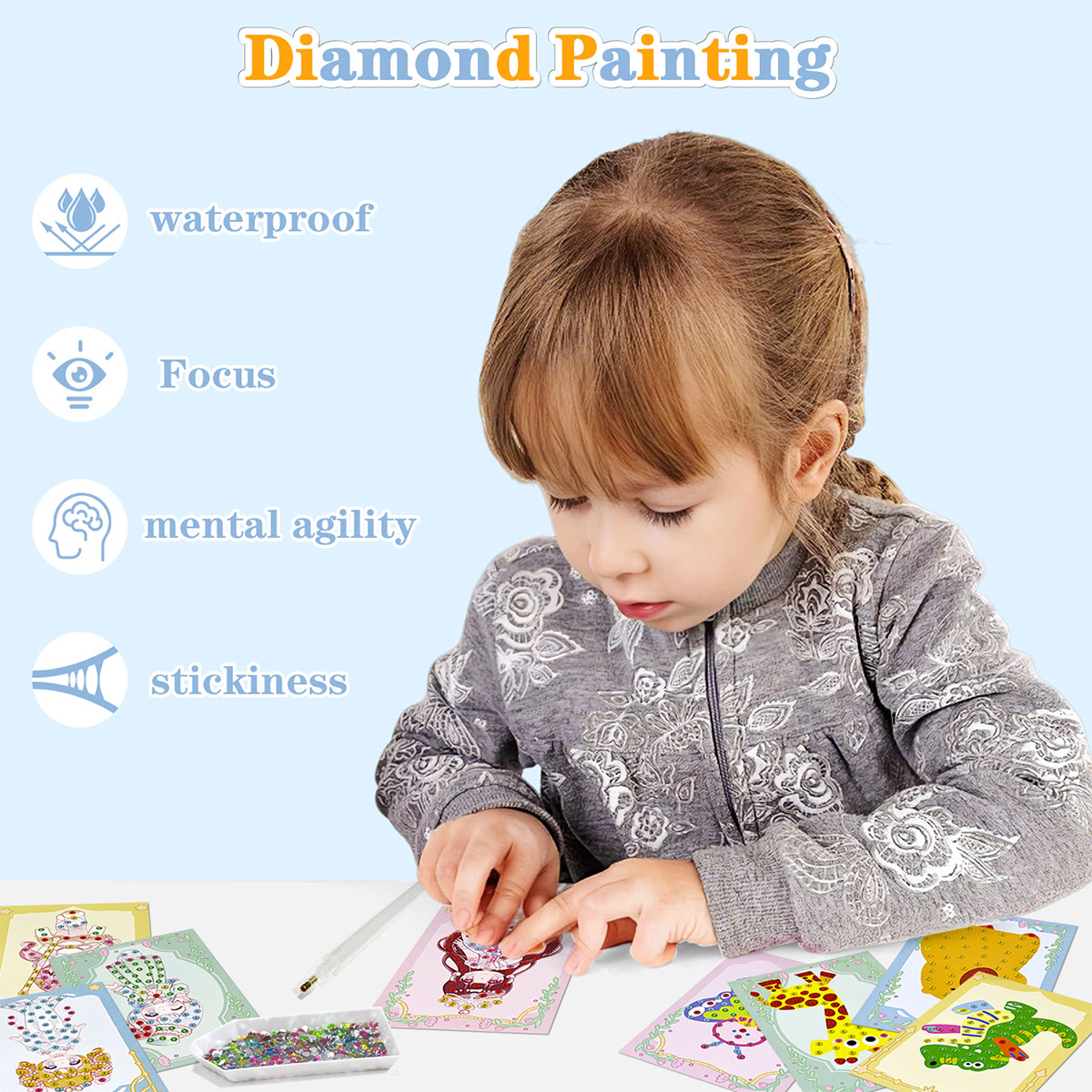 16 Pcs Gem Kit DIY Arts Crafts - Art Craft Activities reseña y precio