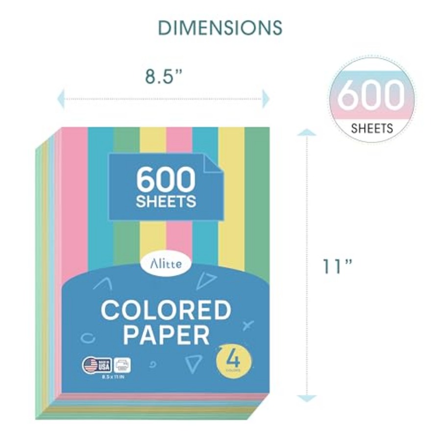 Colored Paper 8.5 x - Copy Pap - Art And Craft Letter X reseña y precio