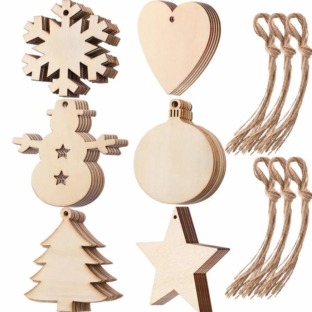 10/20/50Pcs DIY Wooden Christm - Art Craft New Year reseña y precio