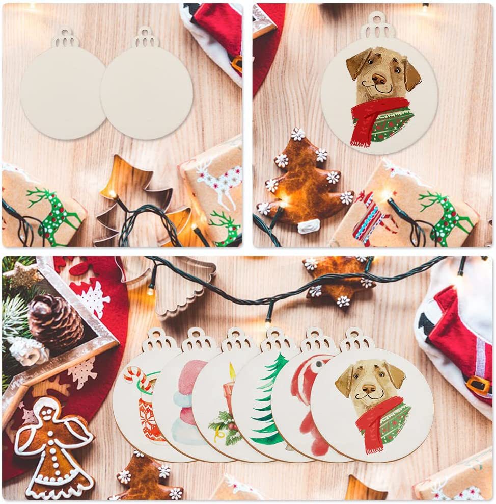 10/20/50Pcs DIY Wooden Christm - Art Craft New Year reseña y precio