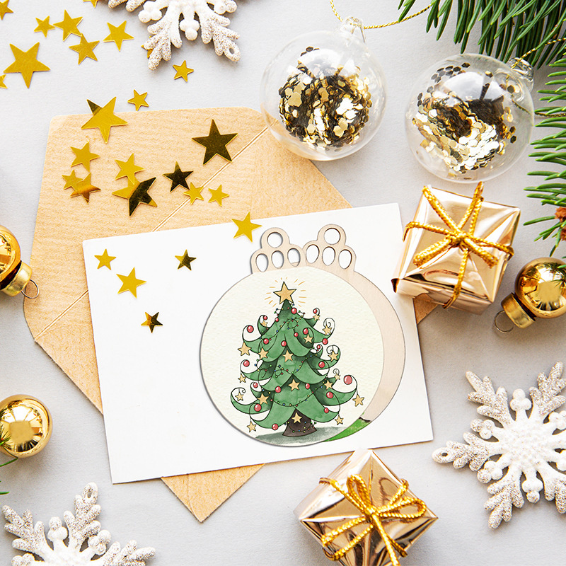 10/20/50Pcs DIY Wooden Christm - Art Craft New Year reseña y precio
