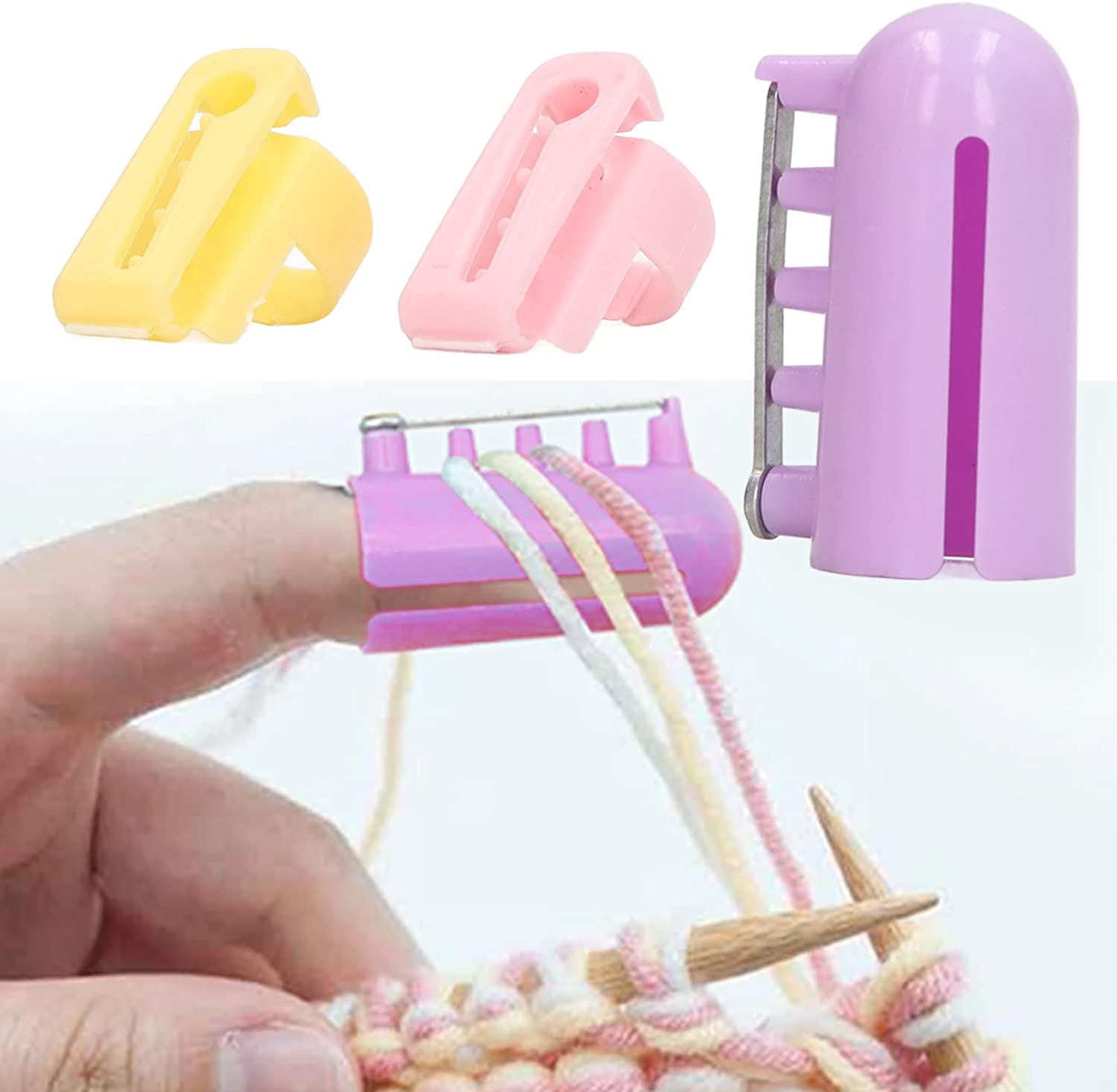 2pcs Yarn Guide Finger Holder  - Knitting Needle Circular reseña y precio