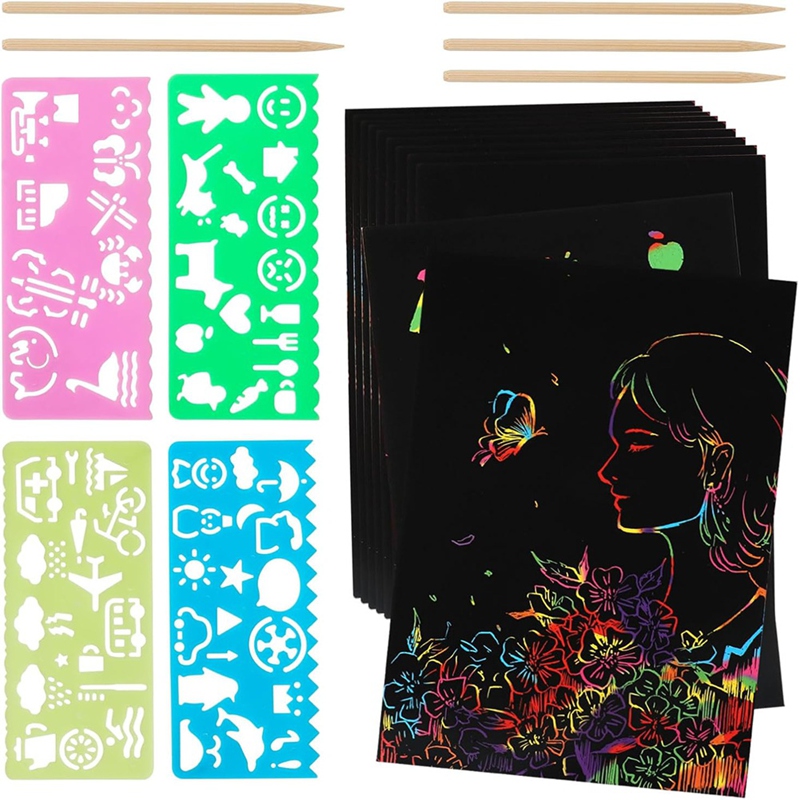 Scratch Paper Art Set, Black C - Art Craft Us reseña y precio