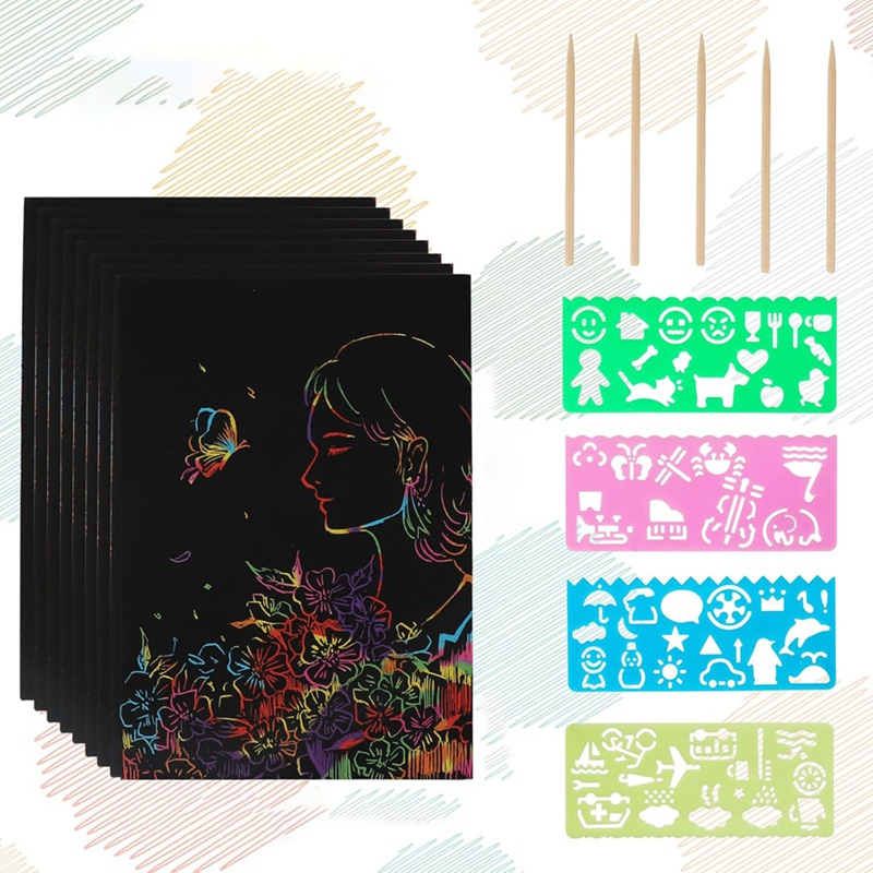 Scratch Paper Art Set, Black C - Art Craft Us reseña y precio