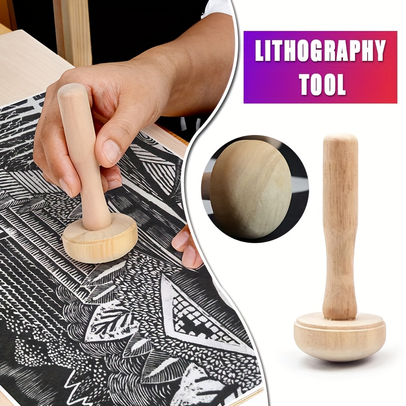1Pc Wooden Mushroom Roller Pap - Art Craft Using Paper reseña y precio