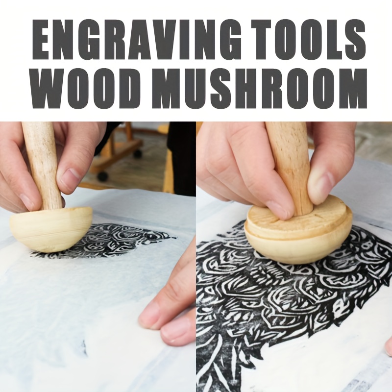 1Pc Wooden Mushroom Roller Pap - Art Craft Using Paper reseña y precio