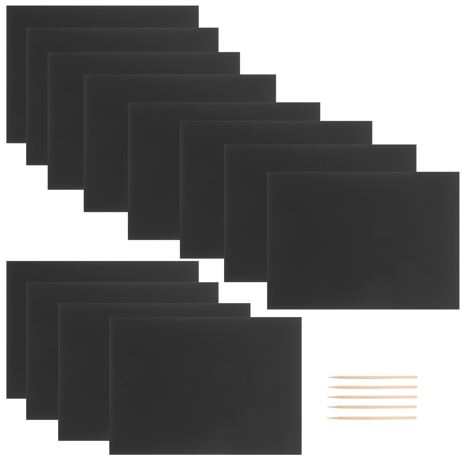 55Pcs Scratch Paper Set Black  - Art Craft Activities reseña y precio