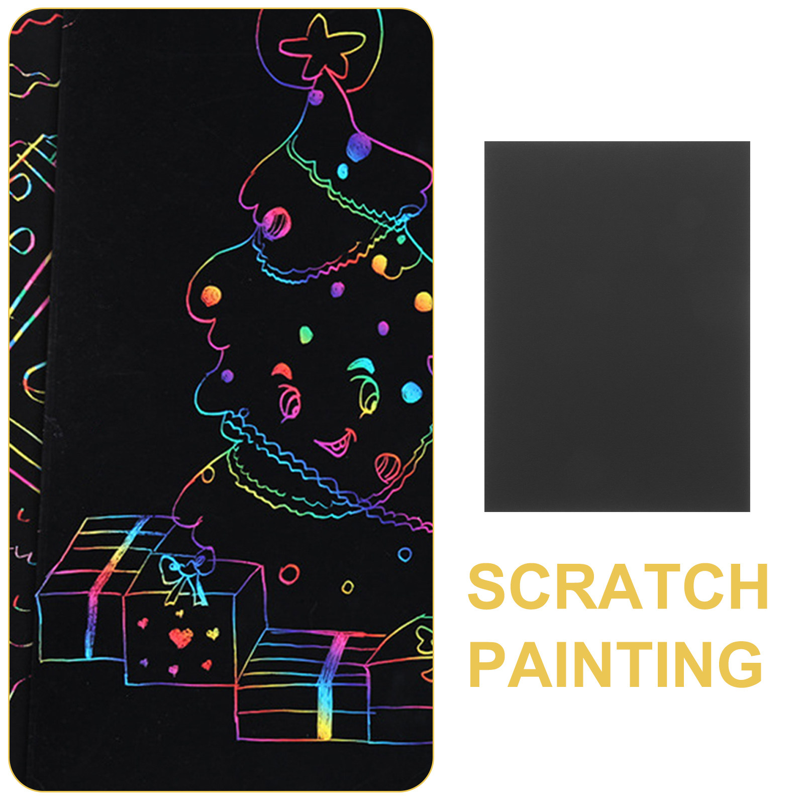 55Pcs Scratch Paper Set Black  - Art Craft Activities reseña y precio